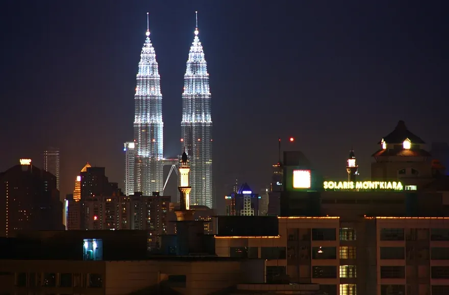 Kuala Lumpur skyline at night